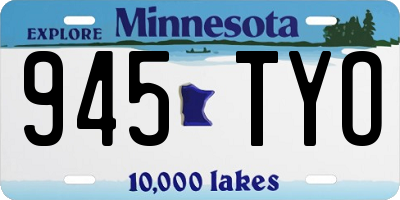 MN license plate 945TYO