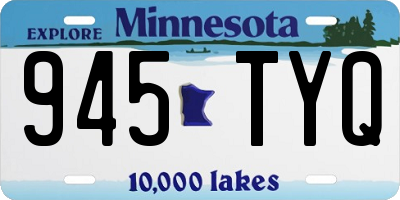 MN license plate 945TYQ