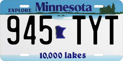 MN license plate 945TYT