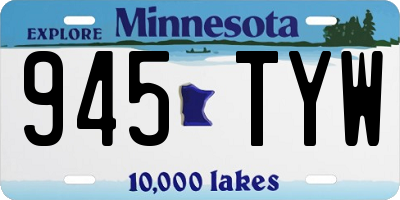 MN license plate 945TYW