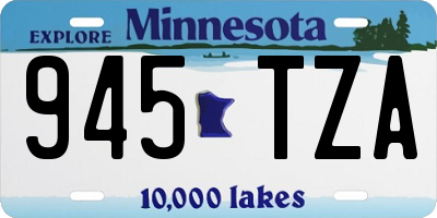 MN license plate 945TZA