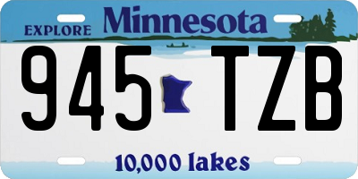 MN license plate 945TZB