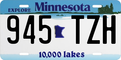 MN license plate 945TZH