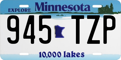 MN license plate 945TZP