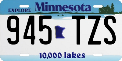 MN license plate 945TZS