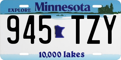 MN license plate 945TZY