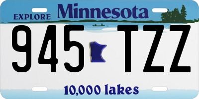 MN license plate 945TZZ