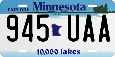 MN license plate 945UAA