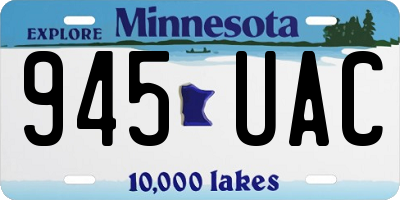 MN license plate 945UAC