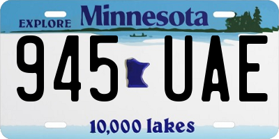 MN license plate 945UAE
