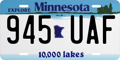 MN license plate 945UAF