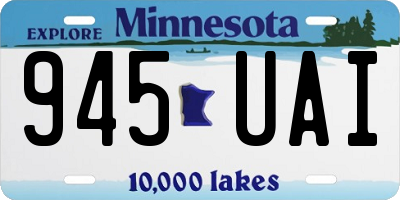 MN license plate 945UAI