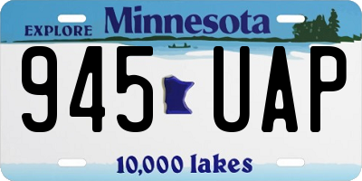 MN license plate 945UAP