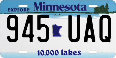 MN license plate 945UAQ