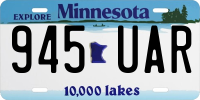 MN license plate 945UAR