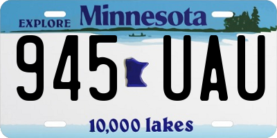 MN license plate 945UAU