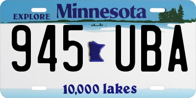 MN license plate 945UBA