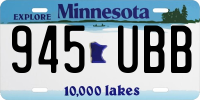 MN license plate 945UBB