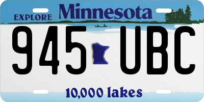 MN license plate 945UBC