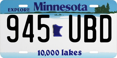 MN license plate 945UBD