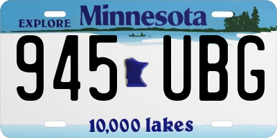 MN license plate 945UBG