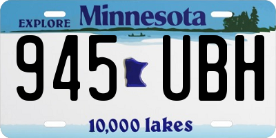 MN license plate 945UBH