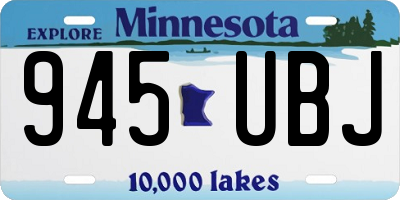 MN license plate 945UBJ