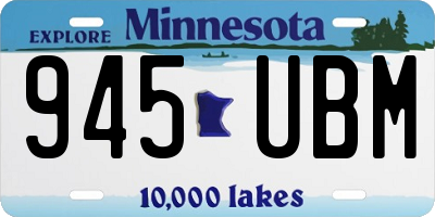 MN license plate 945UBM