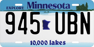 MN license plate 945UBN