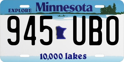 MN license plate 945UBO