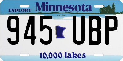 MN license plate 945UBP