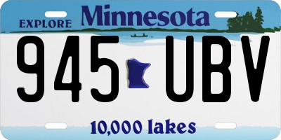 MN license plate 945UBV