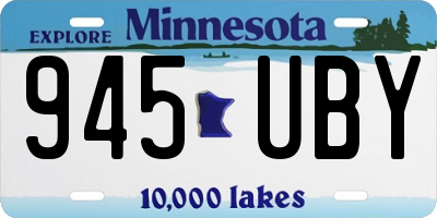 MN license plate 945UBY
