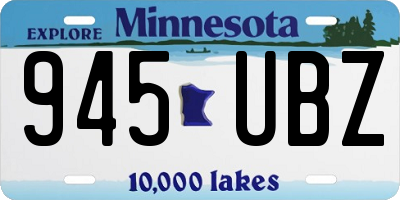 MN license plate 945UBZ