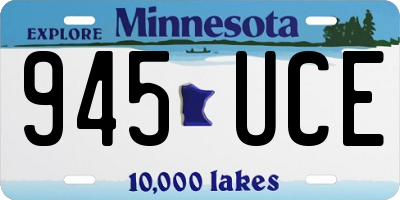MN license plate 945UCE