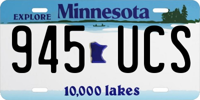 MN license plate 945UCS