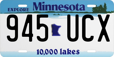 MN license plate 945UCX