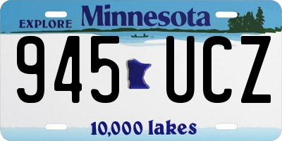 MN license plate 945UCZ