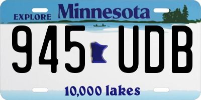 MN license plate 945UDB