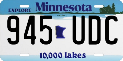 MN license plate 945UDC