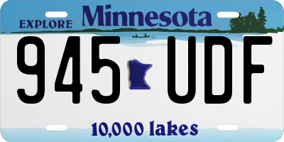 MN license plate 945UDF