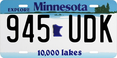 MN license plate 945UDK