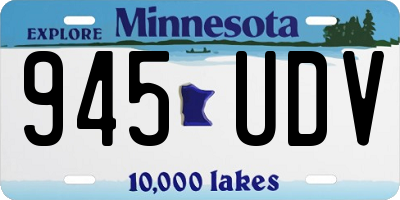 MN license plate 945UDV