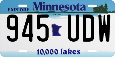 MN license plate 945UDW