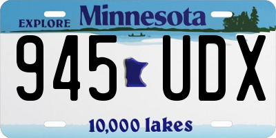 MN license plate 945UDX