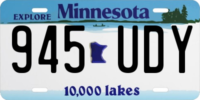 MN license plate 945UDY