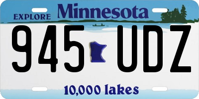 MN license plate 945UDZ