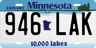 MN license plate 946LAK