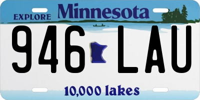 MN license plate 946LAU