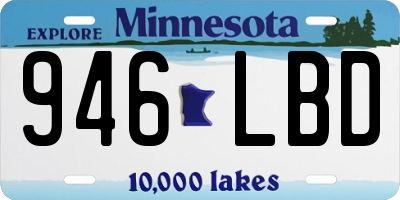MN license plate 946LBD